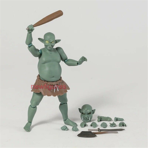 1/12 Fat Goblin Flexible 6inch Male Action Figure Body Weapon Toys Double Head - Picture 1 of 7