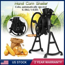 Black Corn Sheller Hand Crank Corn Thresher Stripping Machine Stripper Tool US