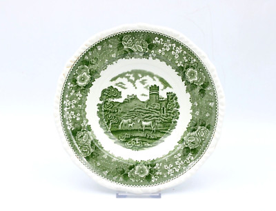Adams English Scenic England Speisetellerset Tiefe Teller grün Porzellan Ø 23 cm