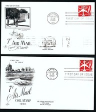 ✈USA 1960 2x FDC; nr MiNr. 733A / 733C !! "Znaczki pocztowe lotnicze" !