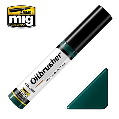 Ammo Of MIG A.MIG 3531 - Oilbrusher: Mecha Dark Green