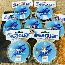 50 Meter Spools Seaguar Grand Max Soft Plus Fluorocarbon Tippet 7 Options