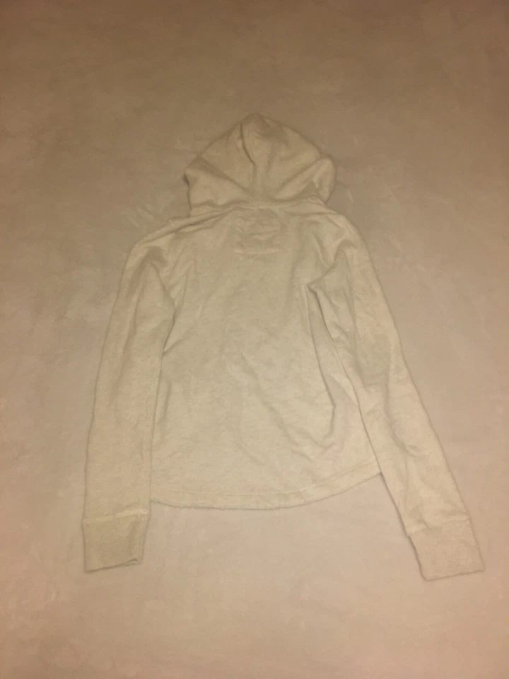 Pullover Abercrombie Niños Recortado Crema Brillo Logo Sudadera con Capucha Jóvenes Niñas Grande Foto 3 de 4