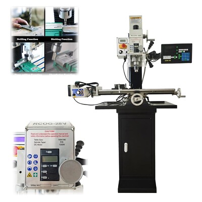 Milling & Drilling Lathe Brushless Precision 3 Axis Grating Ruler Taper R8 110V