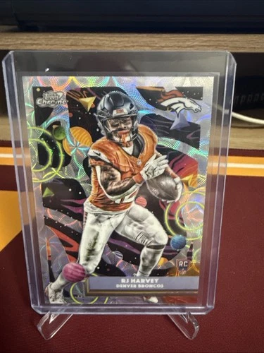 2025 Topps Cosmic Chrome Football RJ Harvey Nucleus Refractor #99