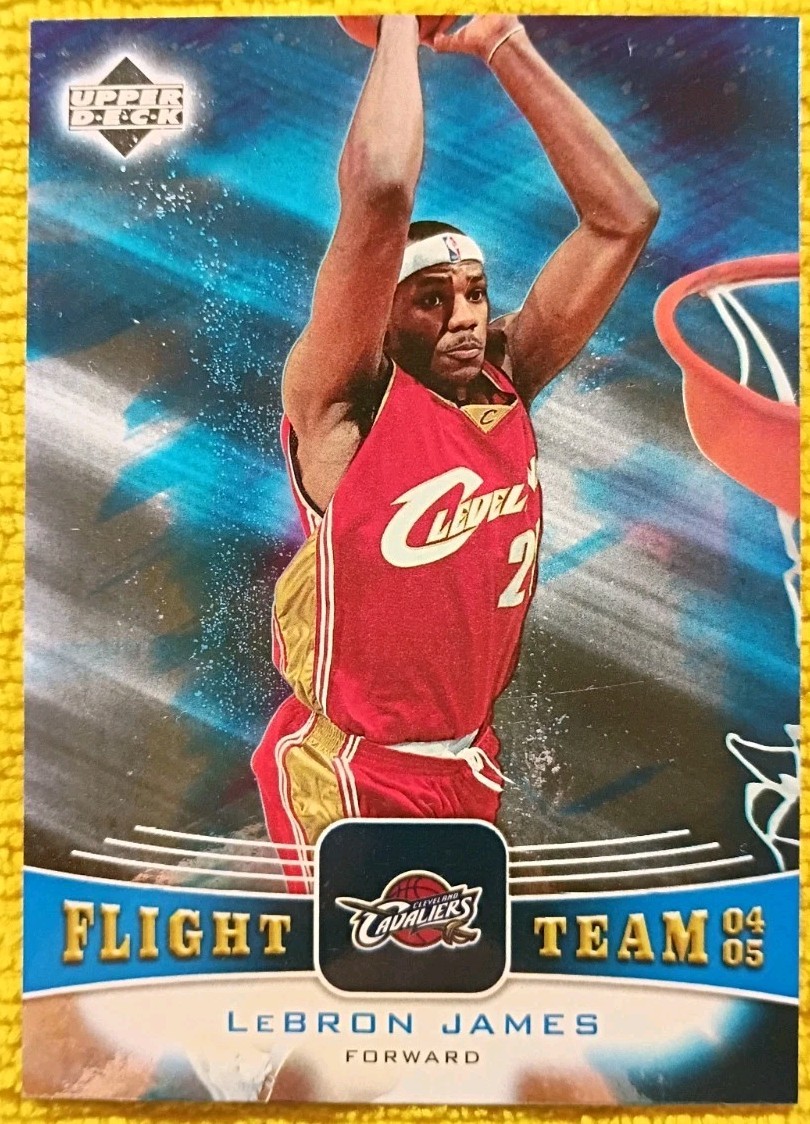 2004-05 Upper Deck #FT45 LeBron James FLIGHT TEAM **Surface Damage** Cavaliers