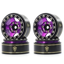 1.0 Beadlock SCX24 Wheels (4P) Classic 5-Star 1" Micro Beadlock Wheels for Ax...