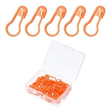 50PCS Plastic Safety Pins, 0.9" Knitting Markers Crochet Clip Sewing Orange