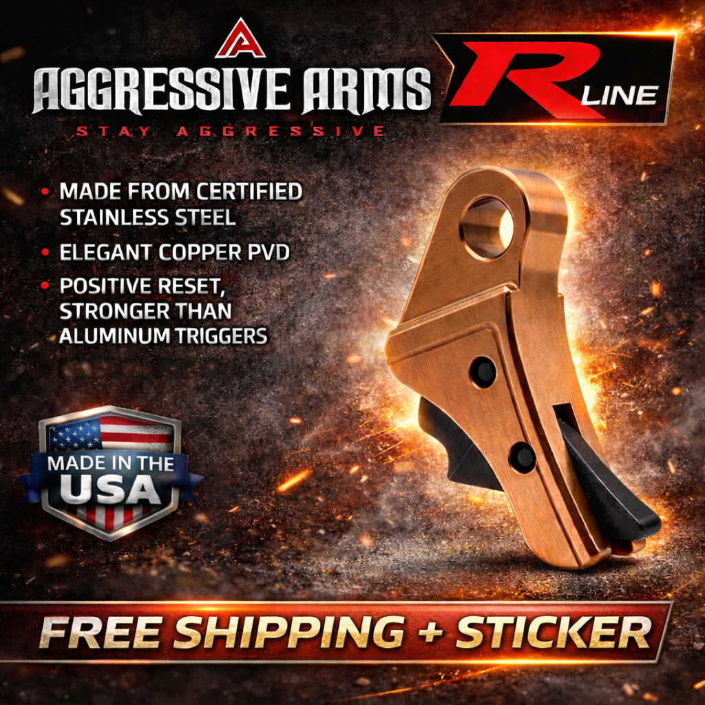 AGGRESSIVE ARMS RLINE V2 STAINLESS STEEL COPPER TRIGGER FOR GLOCK