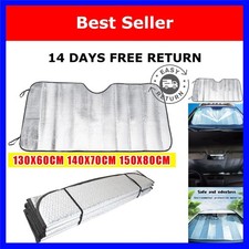 Car Windshield Sun Shade Foldable UV Heat Blocker Silver
