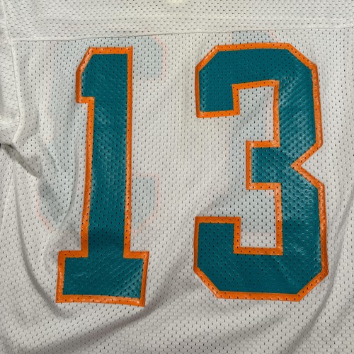Vintage Miami Dolphins Jersey Dan Marino 13 Men White NFL Football Sand Knit 80s - Picture 12 of 14