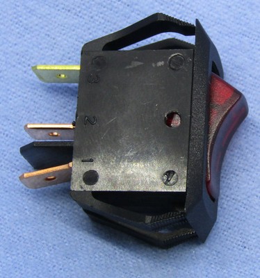 30-16740, Philmore SPST ON-OFF, 110V Lighted Red Rocker Switch 16A @ 125V AC