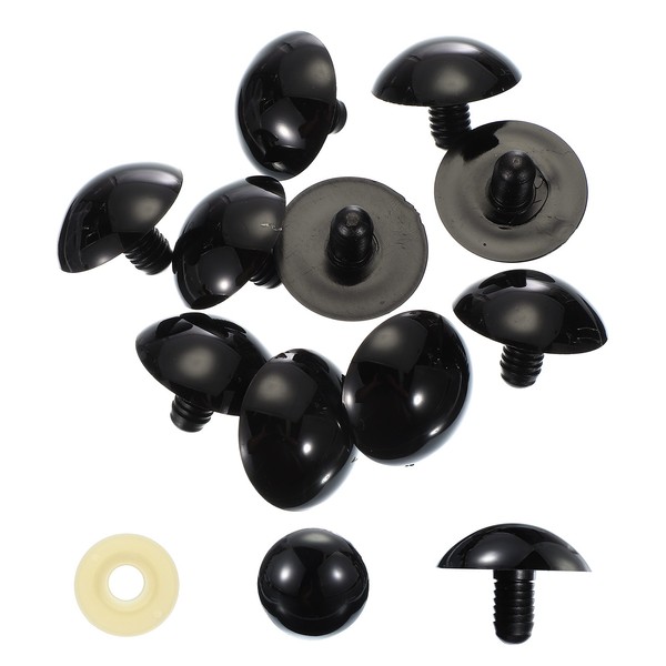 40Mm Sicherheitsaugen, 20 StüCk Kunststoff-Sicherheitsaugen , Schwarz-image
