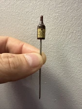 1 Stick Art Deco HARRIS DUNN Wonder Mini Bar Martini Cocktail Pick Brown Bottle