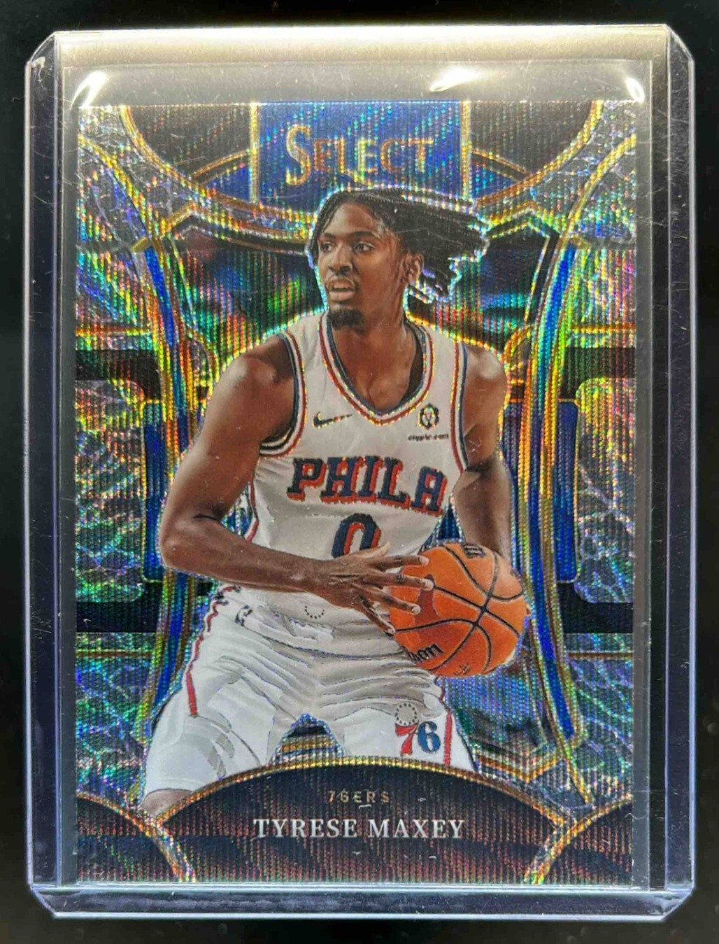 2023-24 Select Tyrese Maxey Elephant Prizm SSP Mezzanine #357 76ers