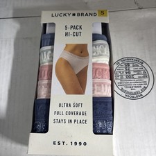 NEW Lucky Brand Women's 5-Pack Ultra Soft High Cut Panties Size Small