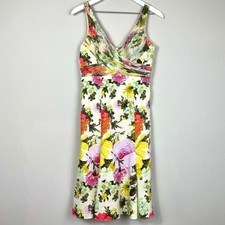 RICKIE FREEMAN for TERI JON Floral Cotton Tea Dress 4