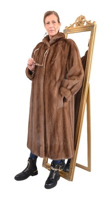 A5881 NERZMANTEL ECHT PELZ MANTEL NERZ JACKE PELZMANTEL - SAGA MINK FUR COAT