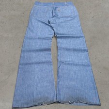 VINTAGE 70s Levi  s Orange Tab Light Blue Wide Leg Flare Pants Mens Size 34x30