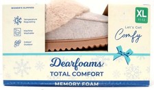 DEARFOAMS Clog Slipper Women XL 11-12 Memory Foam Indoor/Outdoor Shoe Relax