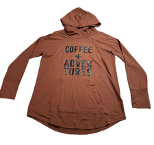 2XL LuLaRoe AMBER HOODIE  COFFEE  ADVENTURES  Sizes 22-24; BROWN; nwt