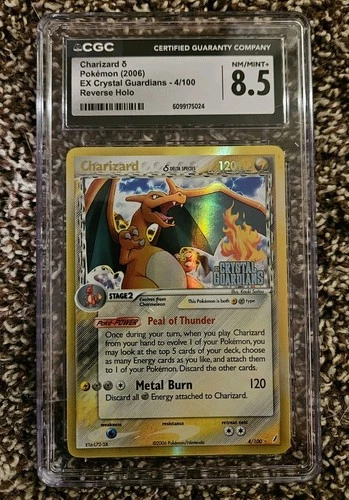Charizard Pokemon 2006 EX Crystal Guardians Reverse Holo CGC 8.5