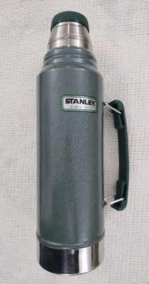 Stanley Thermos Classic Green Stainless Insulated Hot Cold Bottle Cup 1.1QT 1L!