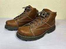 Dr Martens 8A07 Brown Leather Chunky Lug Soles Boots US Mens Size 14