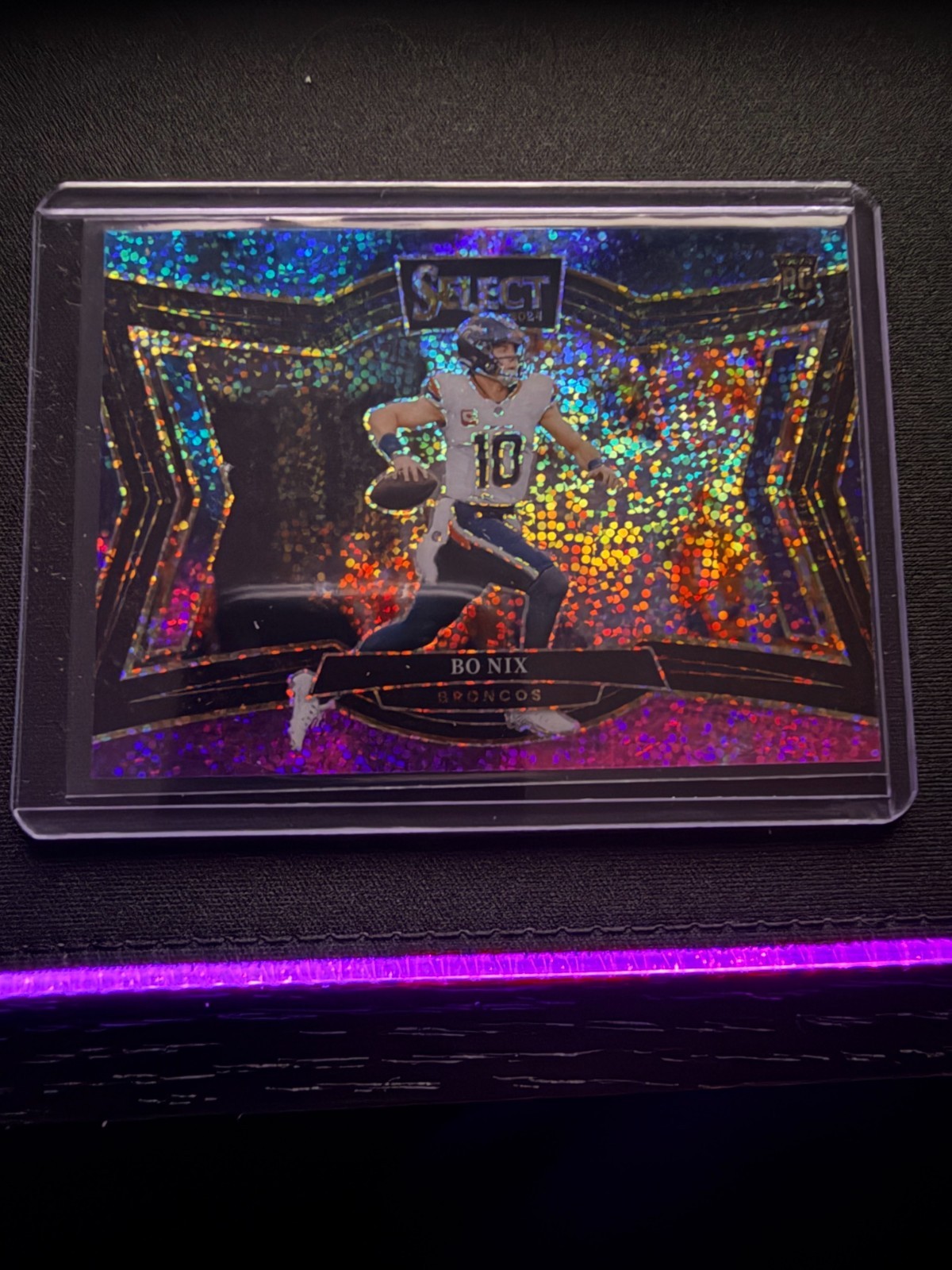 2024 panini select cosmic Bo Nix Cosmic Field Level #472 Rookie Card 