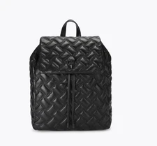 $295. Kurt Geiger London Kensington Quilted Leather Drawstring Backpack Black