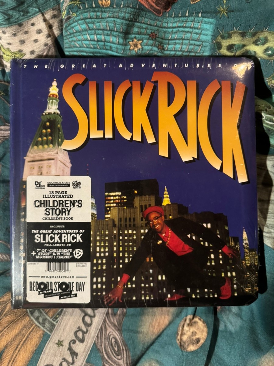 コレクション SLICK RICK  BOOK  45 AND CD HIP HP Slick Rick RSD 2017 The Great Adventures Of Slick Rick CD Book