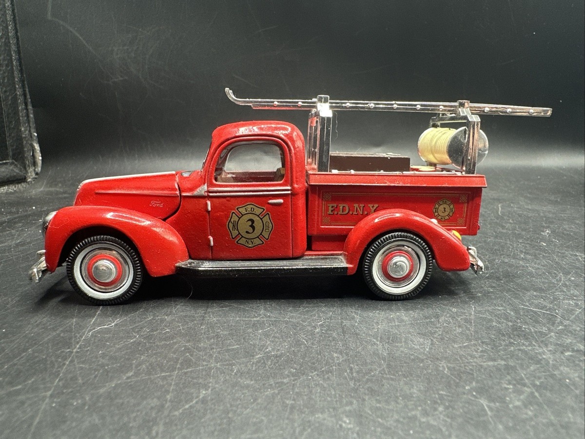 Golden Wheels 1940 Ford Red FDNY Fire Pickup Truck | eBay