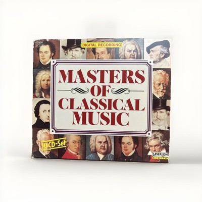 Masters of Classical Music CD Box Set of 10 Mozart Bach Beethoven Strauss Wagner
