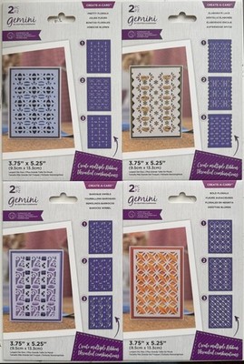 Crafters Companion Create-A-Card 4 Die Sets Ribbon Threading Elaborate Lace NEW