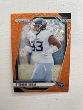 2024 Panini Prizm T'Vondre Sweat Orange Disco #394 (RC) Titans