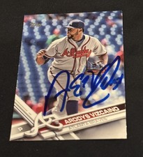 2017 Topps ARODYS VIZCAINO Signed Baseball Card ATLANTA BRAVES In Person Auto