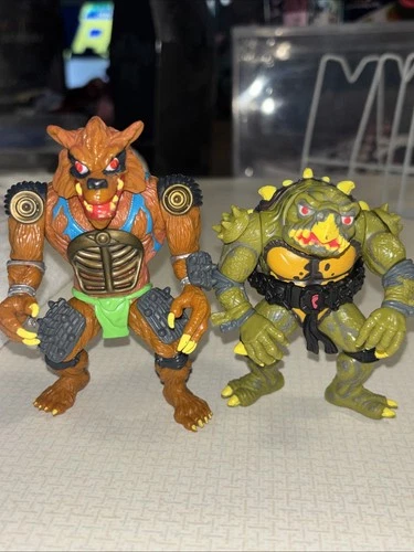 VTG 1991 Tokka and Rahzar Movie Figures Teenage Mutant Ninja Turtles  TMNT