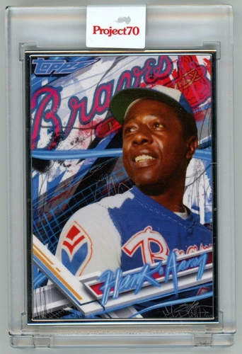 2021 Topps Project 70 Card #661 2017 Hank Aaron King Saladeen Artist Proof 43/51