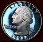 1993-S Washington Quarter Proof — photo from another recent sale