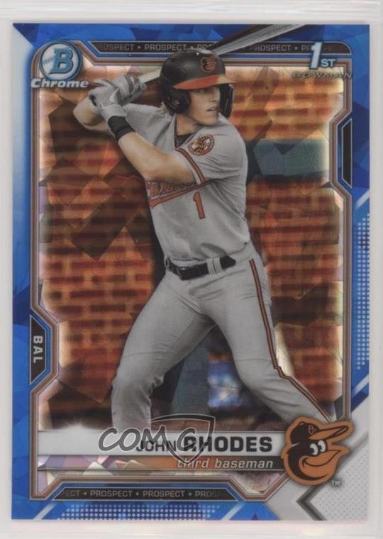 2021 Bowman Chrome Draft Sapphire Edition John Rhodes #BDC-80 09wc