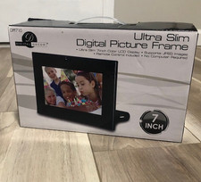 Digital Decor Ultra Slim Picture Frame 7' LCD Display Remote Control USA Seller