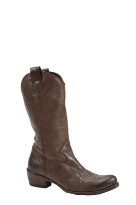 Alberto Fermani Womens Leather Medium Heels Cowboy Boots Shoes Brown Size 7.5