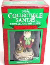 Gibson Collectible Santa s From Around The Globe Austria In Original Box