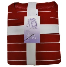 Stars Above Women's Pajama Set Thermal Top Long Sleeve & Pajama Pants Medium 