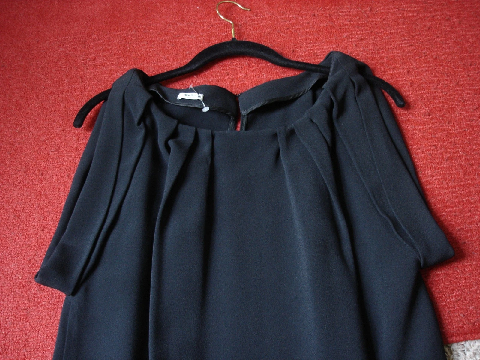 Mini abito formale da sera Likenew Miu Miu Made in Italy LBD con tasche taglia 38 S