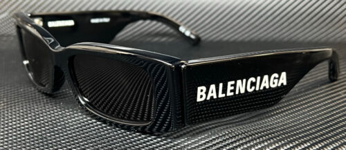 BALENCIAGA BB0260S 001 Black Grey Women's 56 mm Large Sunglasses - Picture 1 of 4