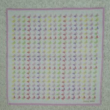 N66 HANAE MORI Butterfly Cotton Scarf Scarves Pocket Square 16.5" X 16.5"
