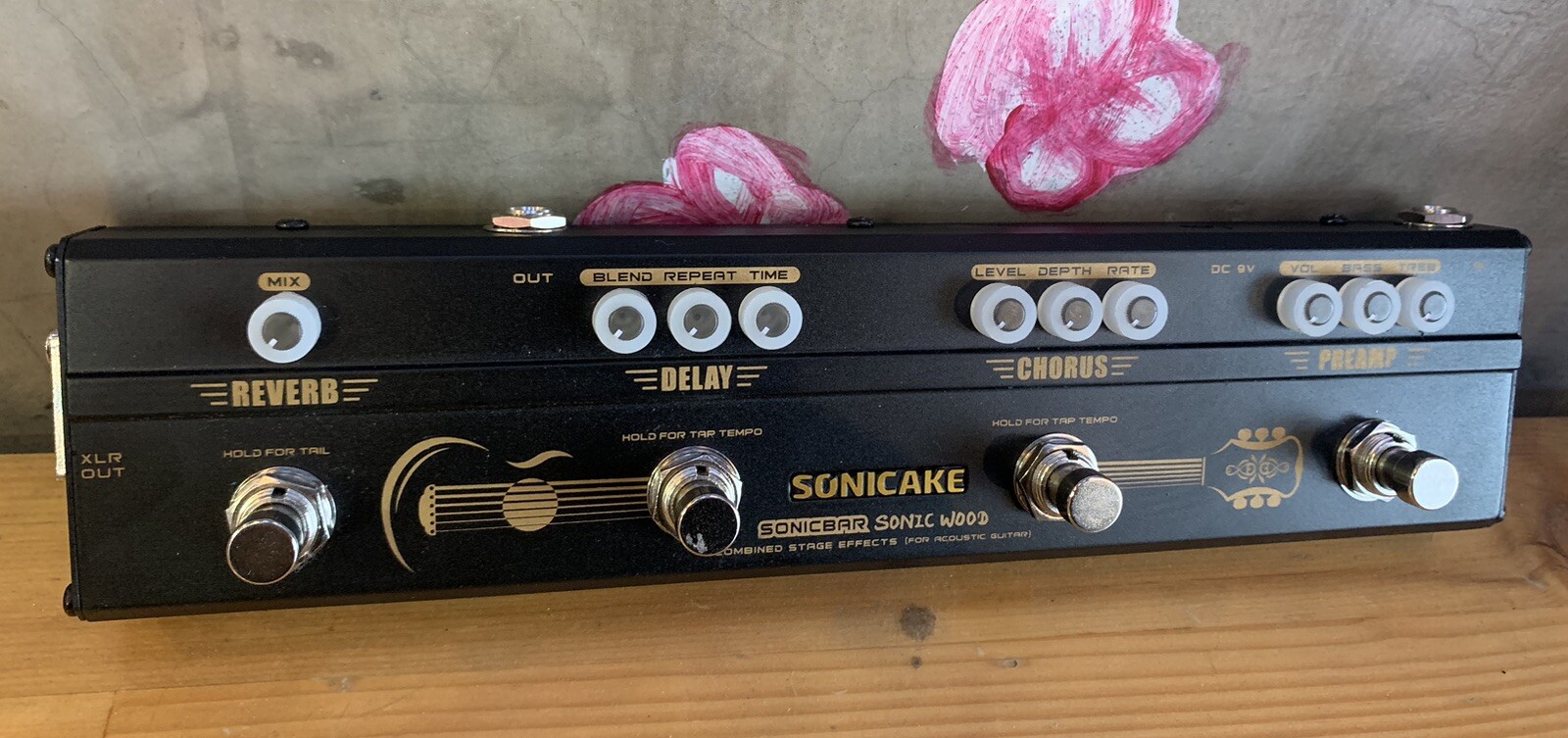 Sonicake Sonic Wood Acoustic Guitar Preamp DI Box Chorus Delay Reverb