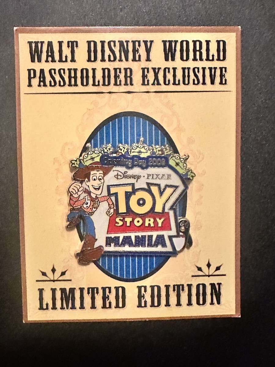 Disney Pixar Toy Story Mania Passholder Opening Day Pin 2008 Woody