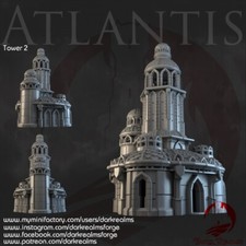 Dark Realms Atlantis Tower 2 Fantasy 28/32mm Scale